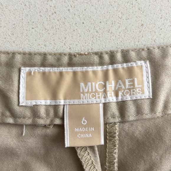 Michael Kors Women's Size 6 Khaki Zipper Pockets Pants - Picture 6 of 7